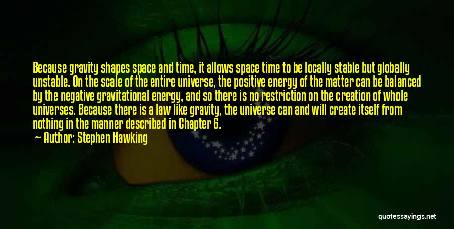 Positive And Negative Energy Quotes By Stephen Hawking