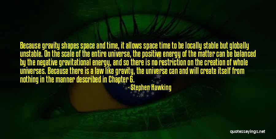 Positive And Negative Energy Quotes By Stephen Hawking