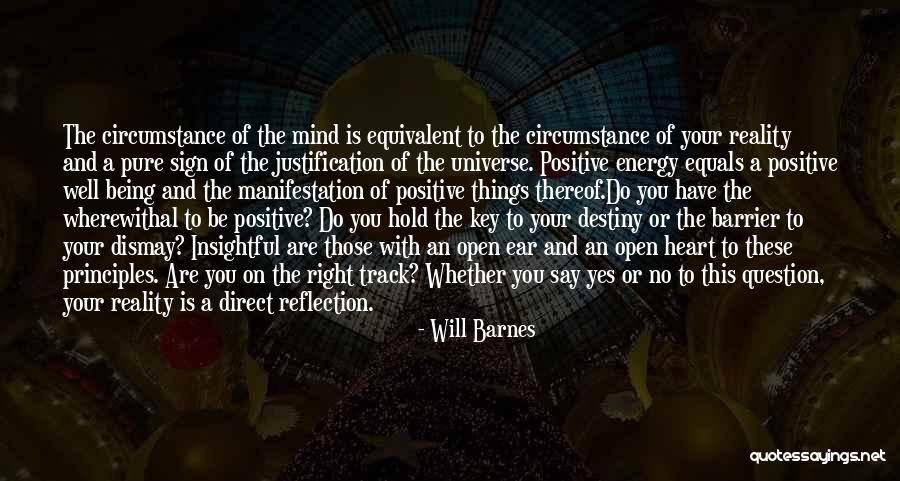 Positive Energy And The Universe Quotes By Will Barnes