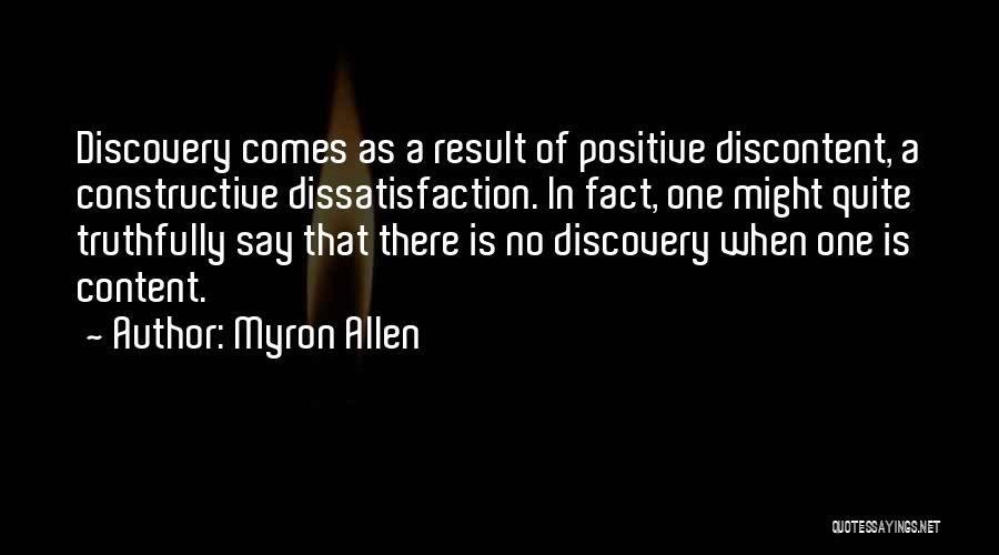 Positive Fact Quotes By Myron Allen