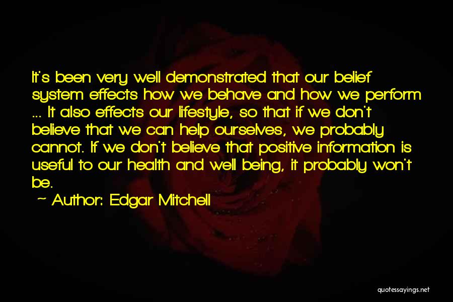 Positive Health Quotes By Edgar Mitchell