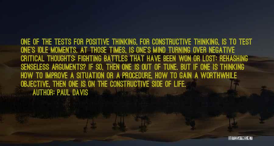 Positive Over Negative Quotes By Paul Davis