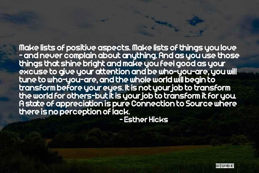 Positive Perception Quotes By Esther Hicks Positive Perception Quotes By Esther Hicks