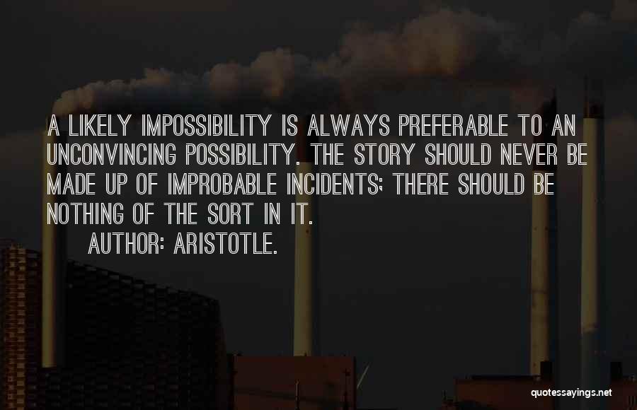 Possibility And Probability Quotes By Aristotle.