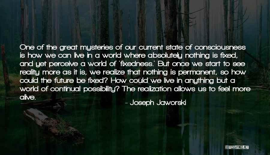 Possibility And Reality Quotes By Joseph Jaworski Possibility And Reality Quotes By Joseph Jaworski