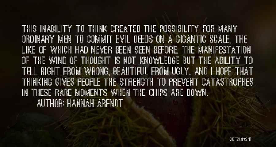 Possibility Of Evil Quotes By Hannah Arendt