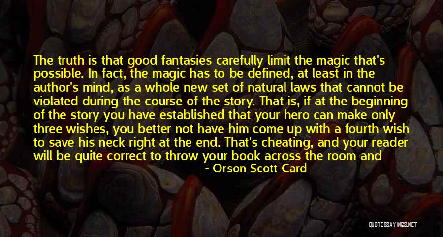 Possible Cheating Quotes By Orson Scott Card