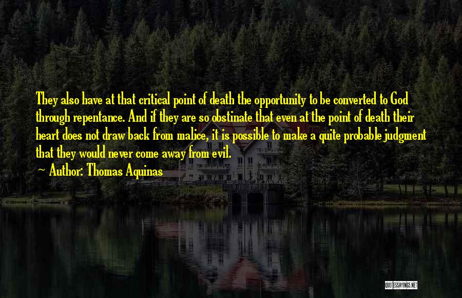 Possible Death Quotes By Thomas Aquinas