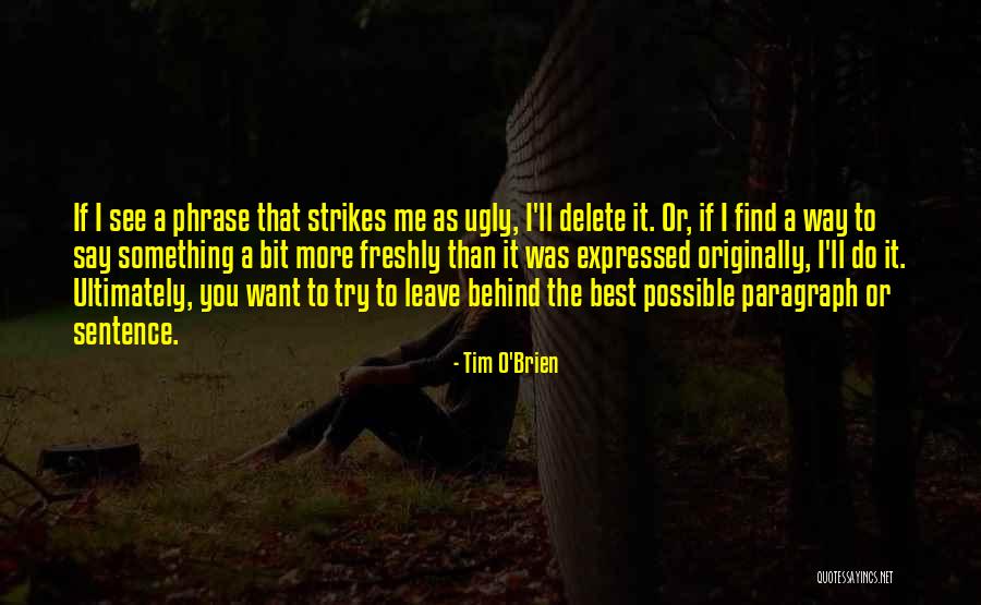 Possible In A Sentence Quotes By Tim O'Brien Possible In A Sentence Quotes By Tim O'Brien
