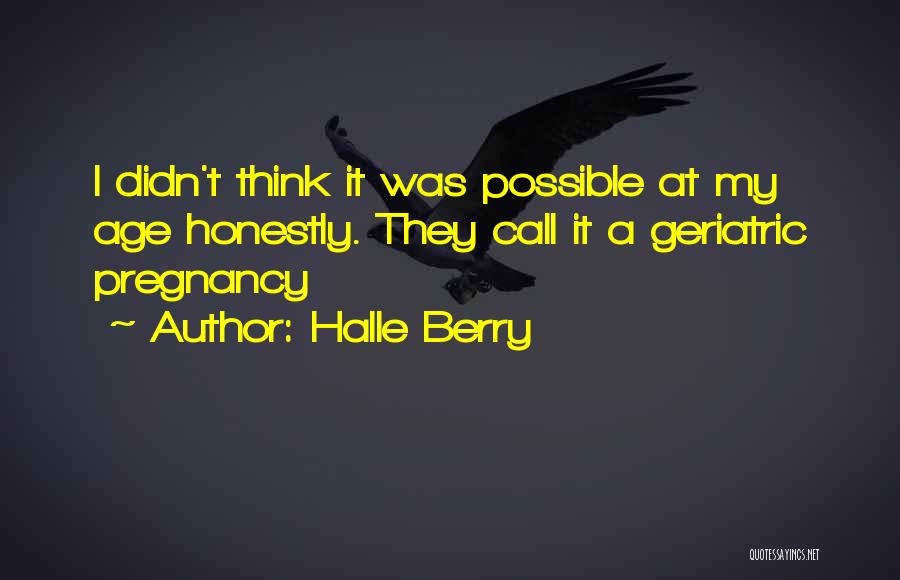 Possible Pregnancy Quotes By Halle Berry