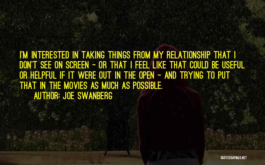 Possible Relationship Quotes By Joe Swanberg