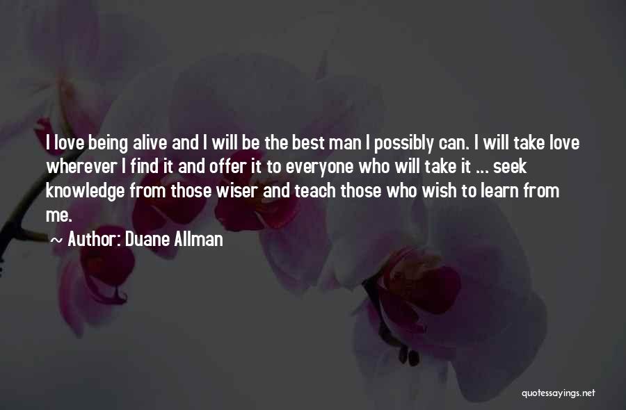 Possibly Being In Love Quotes By Duane Allman