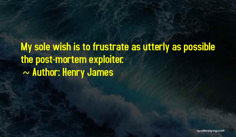 Post Mortem Quotes By Henry James