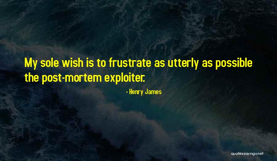 Post Mortem Quotes By Henry James