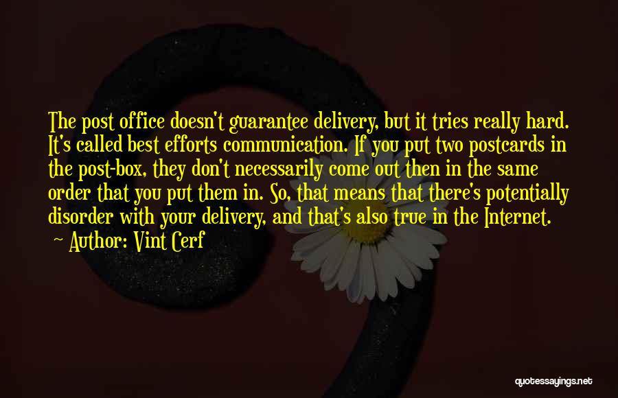 Post Office Delivery Quotes By Vint Cerf