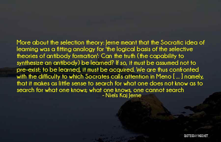 Postulating Quotes By Niels Kaj Jerne Postulating Quotes By Niels Kaj Jerne
