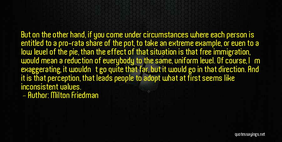 Pot Pie Quotes By Milton Friedman
