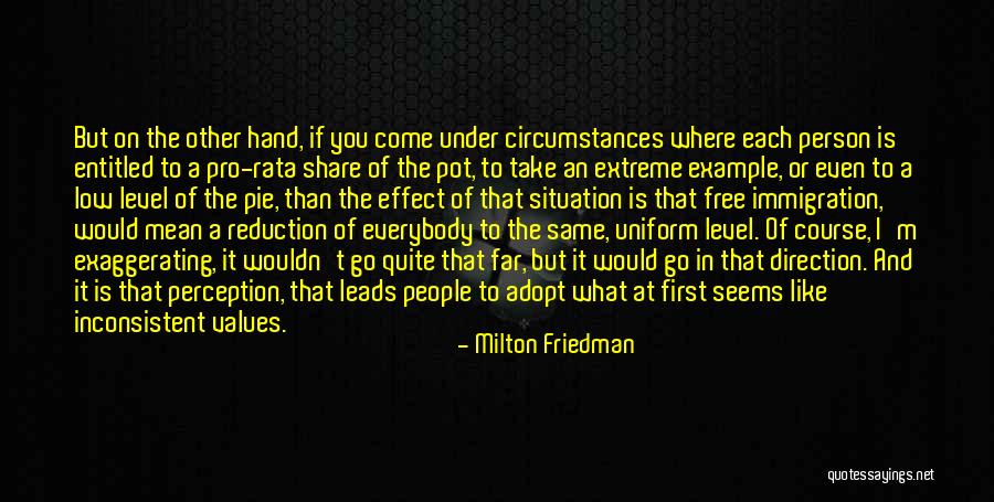 Pot Pie Quotes By Milton Friedman