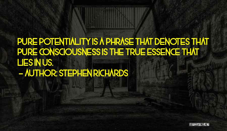 Potentiality Quotes By Stephen Richards