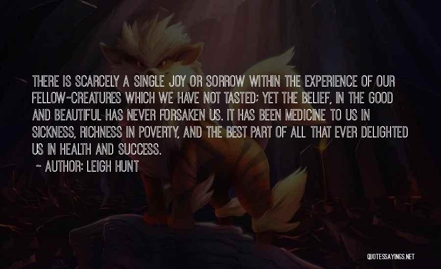 Poverty And Health Quotes By Leigh Hunt