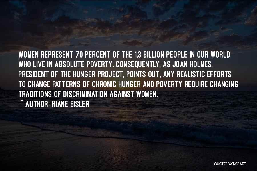 Poverty And Hunger Quotes By Riane Eisler