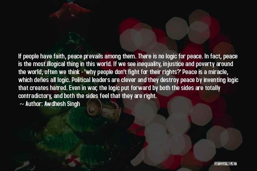 Poverty And Peace Quotes By Awdhesh Singh