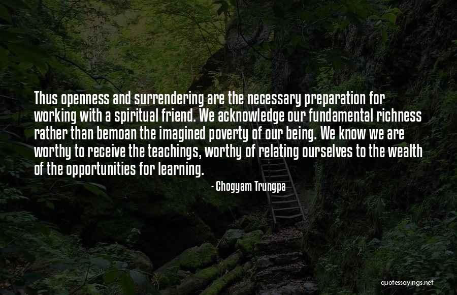 Poverty And Richness Quotes By Chogyam Trungpa