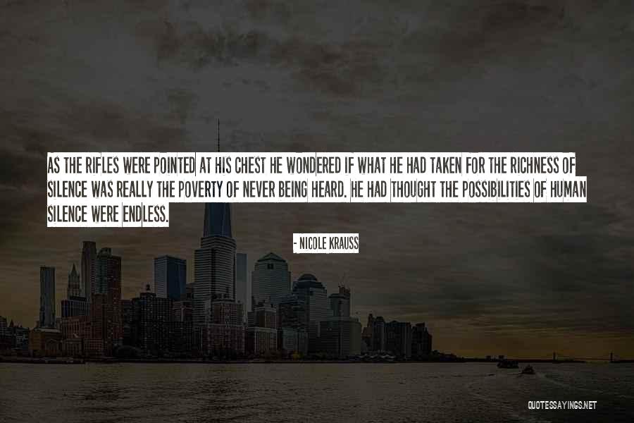 Poverty And Richness Quotes By Nicole Krauss