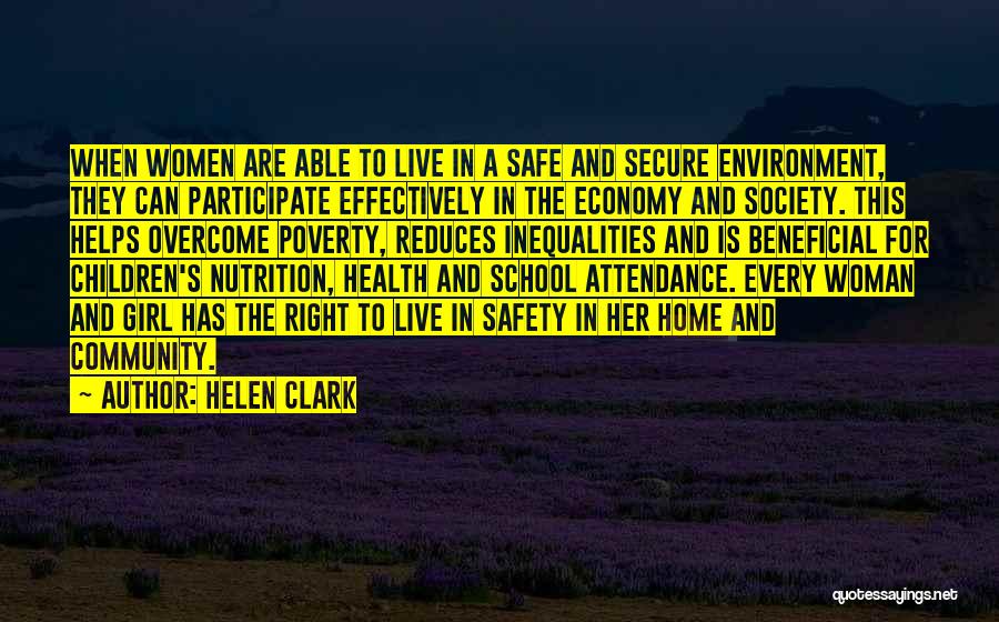 Poverty And Society Quotes By Helen Clark