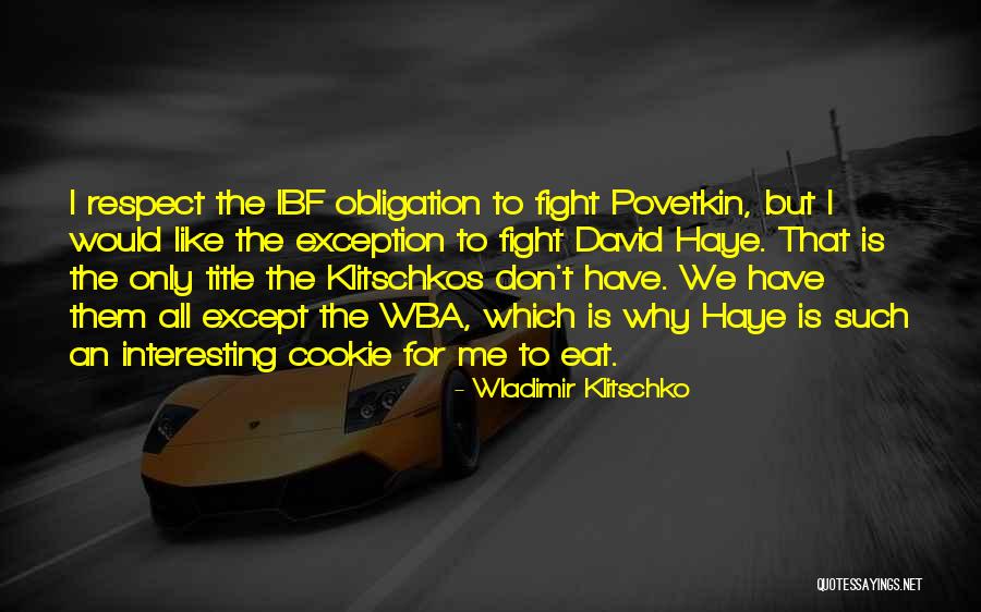 Povetkin Quotes By Wladimir Klitschko Povetkin Quotes By Wladimir Klitschko