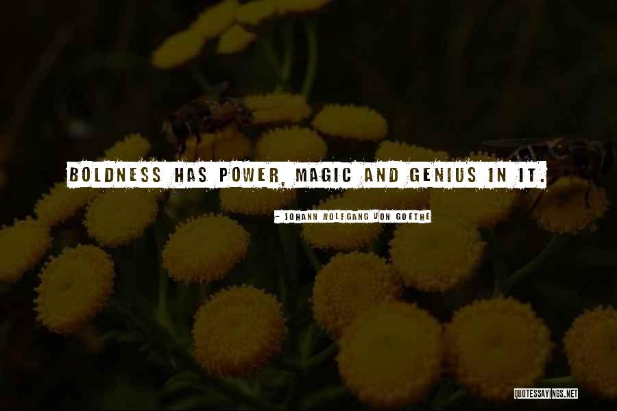 Power Boldness Quotes By Johann Wolfgang Von Goethe