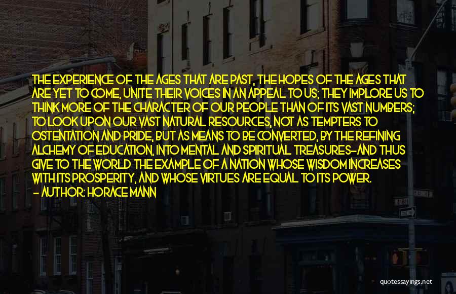 Power In Numbers Quotes By Horace Mann