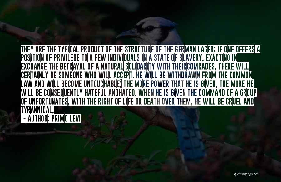 Power Of Common Man Quotes By Primo Levi