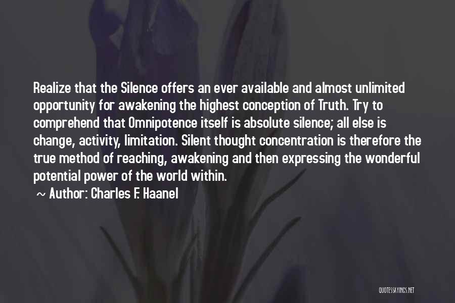 Power Of Concentration Quotes By Charles F. Haanel