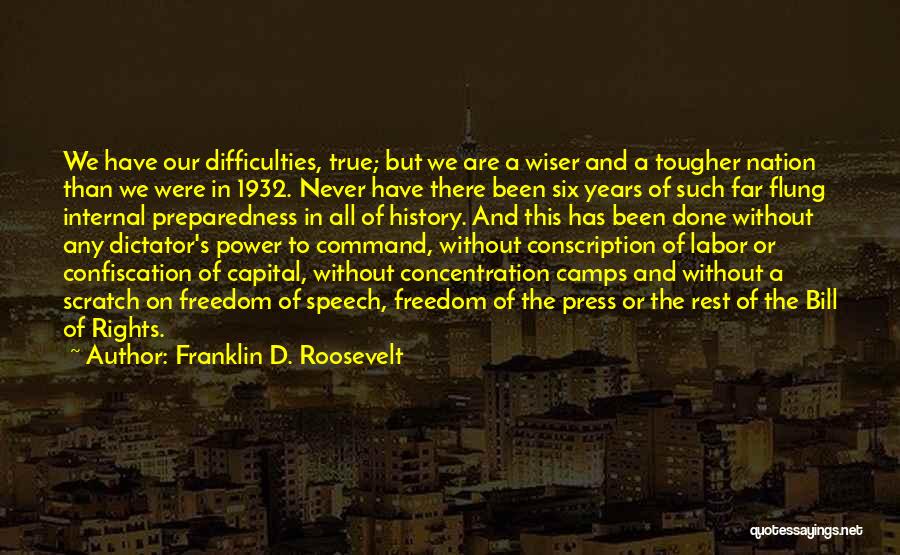 Power Of Concentration Quotes By Franklin D. Roosevelt