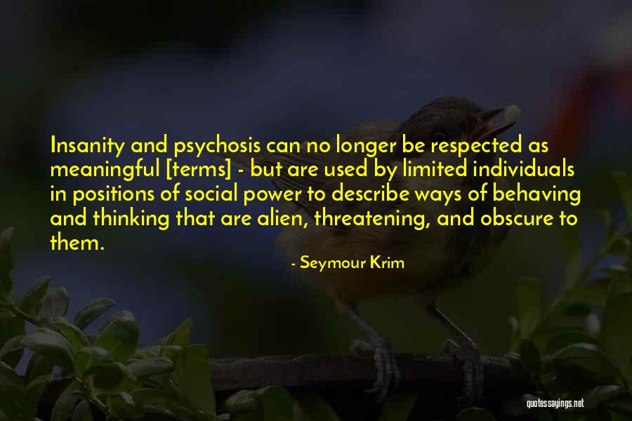 Power Of Individuals Quotes By Seymour Krim