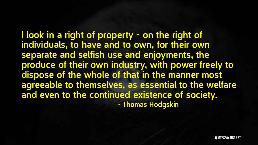 Power Of Individuals Quotes By Thomas Hodgskin