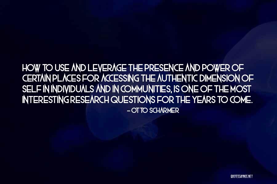 Power Of Leverage Quotes By Otto Scharmer Power Of Leverage Quotes By Otto Scharmer