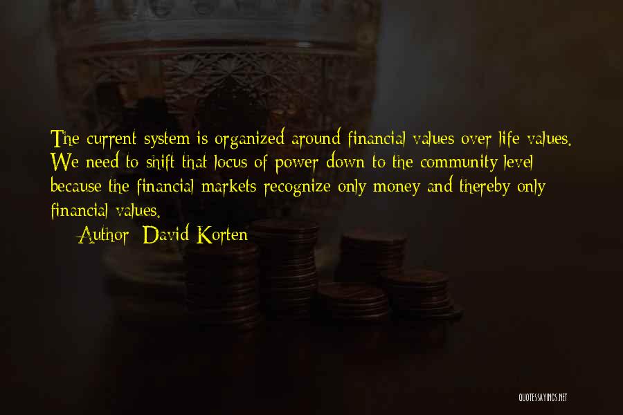 Power Of Money Quotes By David Korten