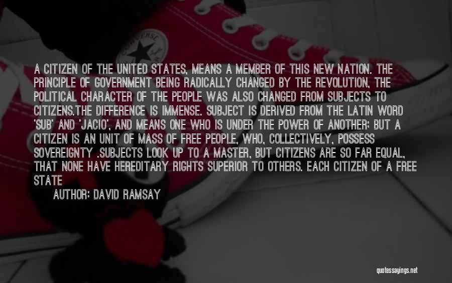 Power Of One Character Quotes By David Ramsay