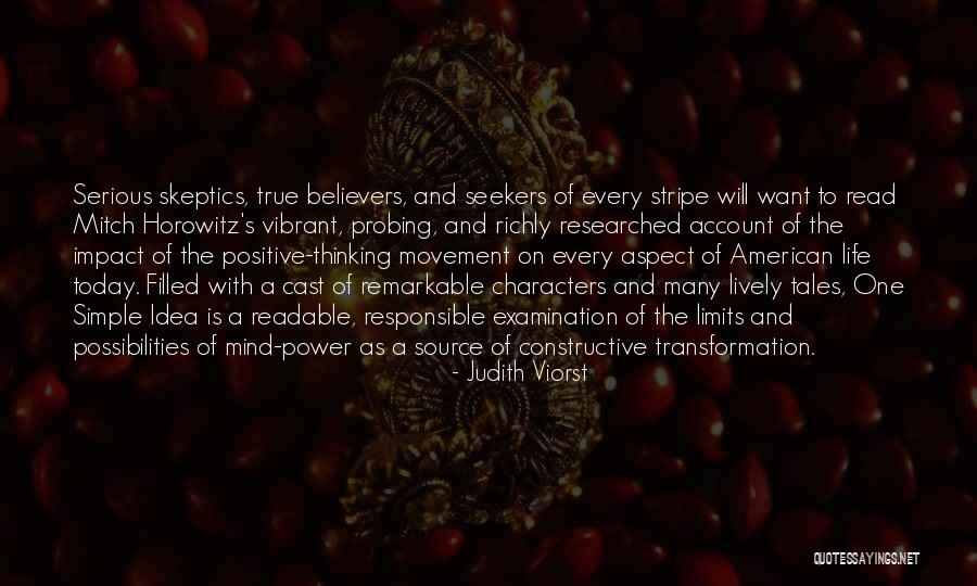 Power Of One Character Quotes By Judith Viorst