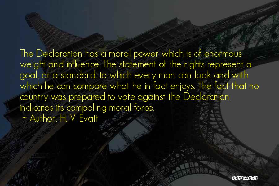 Power Of One Vote Quotes By H. V. Evatt