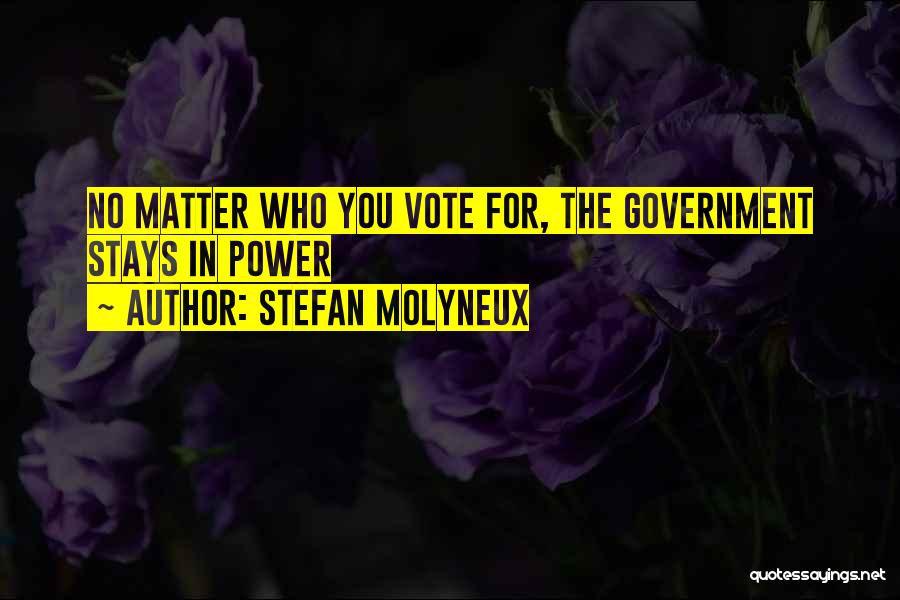 Power Of One Vote Quotes By Stefan Molyneux