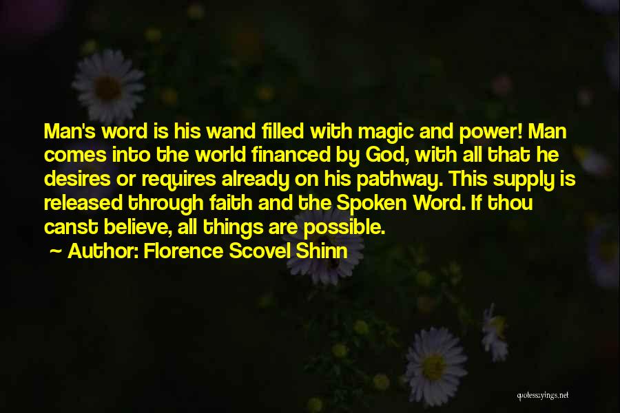 Power Of Spoken Word Quotes By Florence Scovel Shinn