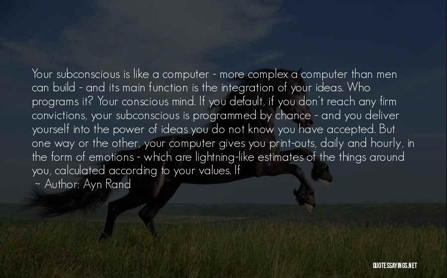 Power Of Subconscious Mind Quotes By Ayn Rand