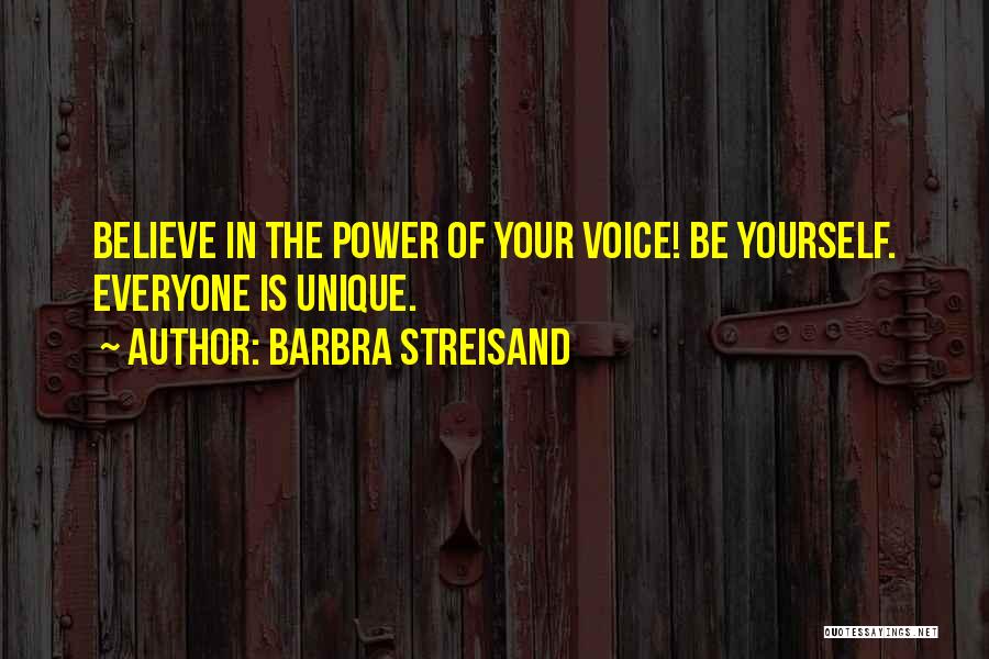 Power Of Voice Quotes By Barbra Streisand