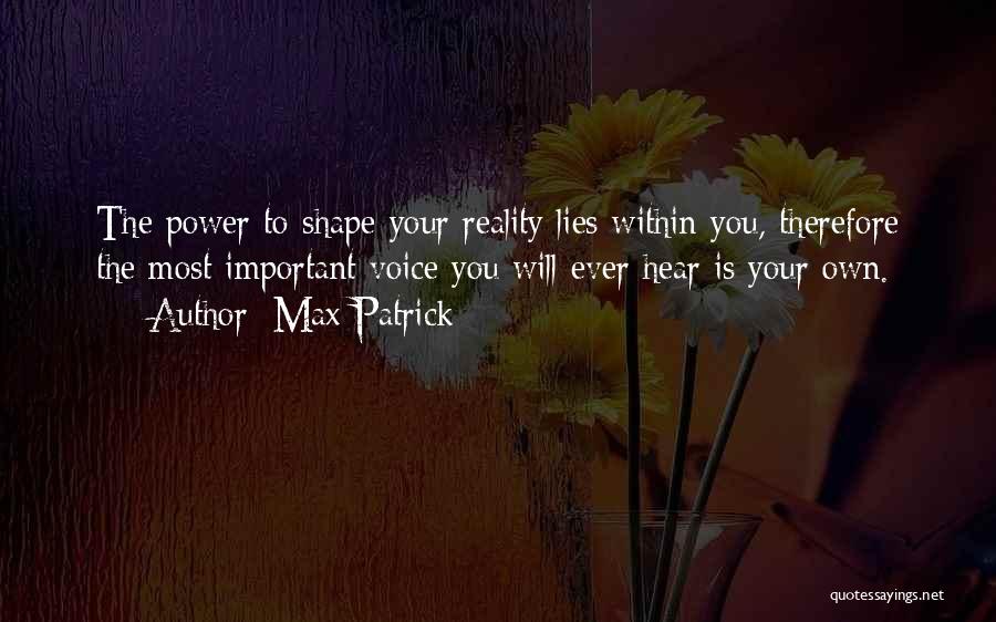 Power Of Words Inspirational Quotes By Max Patrick