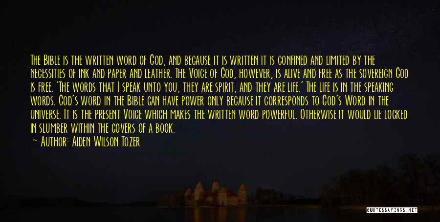 Power Of Written Words Quotes By Aiden Wilson Tozer