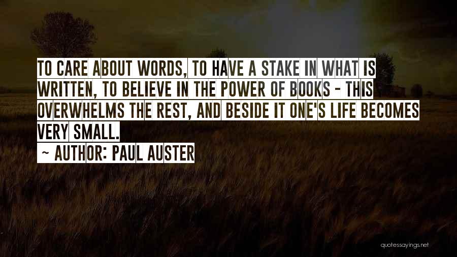 Power Of Written Words Quotes By Paul Auster