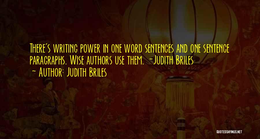 Power One Word Quotes By Judith Briles
